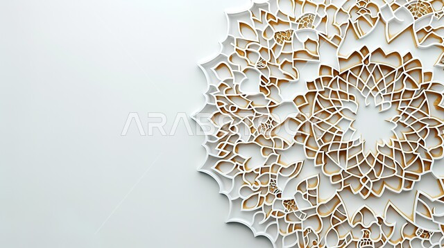 زخارف و ديكورات اسلاميه عربية، الفن الهندسي العصري الحديث، تصاميم ديكور ديني ملون، خلفية إسلاميه، قالب تصميم إسلامي مزخرف، خلفية بيضاء