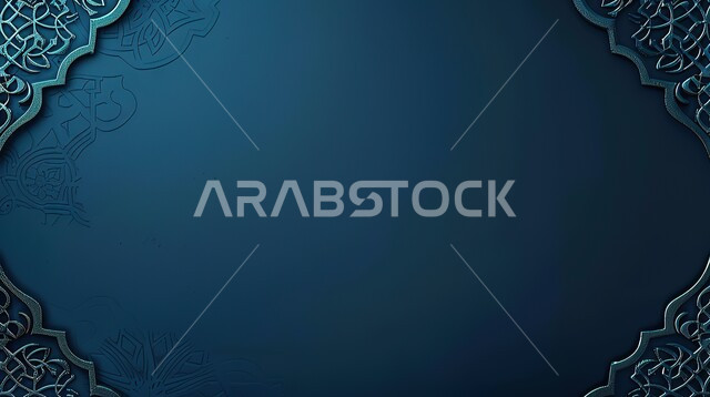 قالب تصميم إسلامي مزخرف، تصاميم ديكور ديني ذهبي، بطاقات تهنئة فارغة، زخارف و ديكورات اسلاميه عربية، الفن الهندسي العصري الحديث، خلفية سوداء