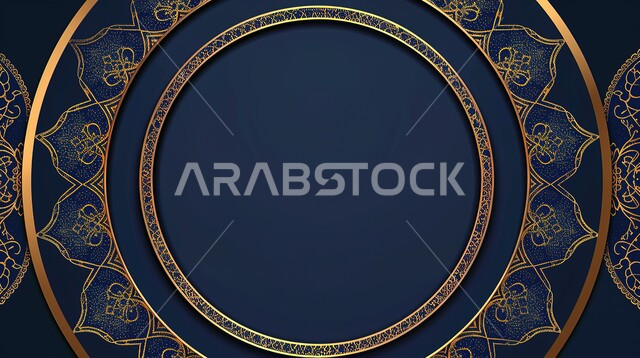 بطاقات تهنئة فارغة، زخارف و ديكورات اسلاميه عربية، الفن الهندسي العصري الحديث، تصاميم ديكور ديني ذهبي، قالب تصميم إسلامي مزخرف، خلفية سوداء