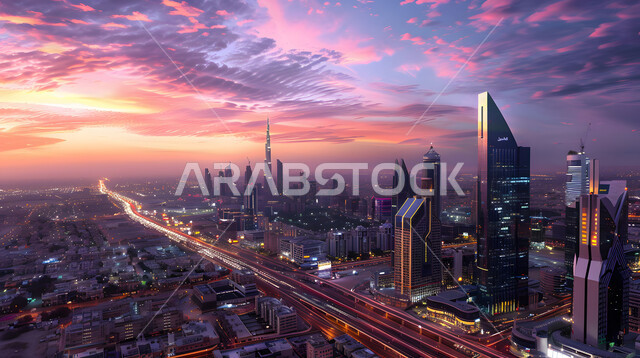 التقدم و النمو العمراني ,الفنون و التصاميم الهندسية المعمارية الحديثة لناطحات السحاب في المملكة، الأبراج والمباني والمنشآت التجارية المضيئة ليلا، رؤية مستقبلية سعودية 2030، مفهوم تطوير وتحسين البنية التحتية