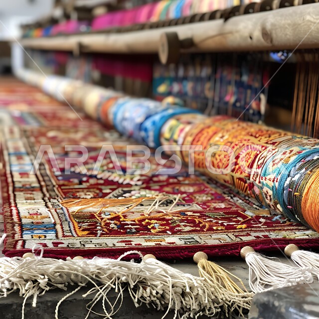  نقوشات وزخرفات من التراث السعودي، الفن التراثي الحرفي التقليدي، منتجات صناعية محليه وطنيه، ورشة عمل لصناعة السجاد، مهن وحرف شعبية، أسواق تقليدية في المملكة العربية السعودية، حياكة وغزل السجاد في المصانع والمعامل