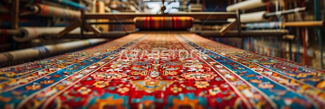  ورشة عمل لصناعة السجاد، مهن وحرف شعبية، أسواق تقليدية في المملكة العربية السعودية، حياكة وغزل السجاد في المصانع والمعامل، نقوشات وزخرفات من التراث السعودي، الفن التراثي الحرفي التقليدي، منتجات صناعية محليه وطنيه