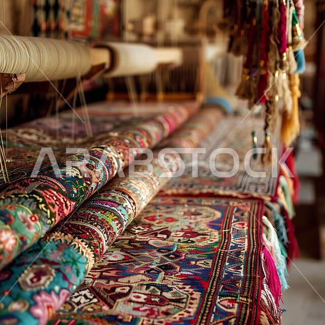  نقوشات وزخرفات من التراث السعودي، الفن التراثي الحرفي التقليدي، منتجات صناعية محليه وطنيه، ورشة عمل لصناعة السجاد، مهن وحرف شعبية، أسواق تقليدية في المملكة العربية السعودية، حياكة وغزل السجاد في المصانع والمعامل