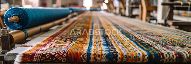  ورشة عمل لصناعة السجاد، مهن وحرف شعبية، أسواق تقليدية في المملكة العربية السعودية، حياكة وغزل السجاد في المصانع والمعامل، نقوشات وزخرفات من التراث السعودي، الفن التراثي الحرفي التقليدي، منتجات صناعية محليه وطنيه