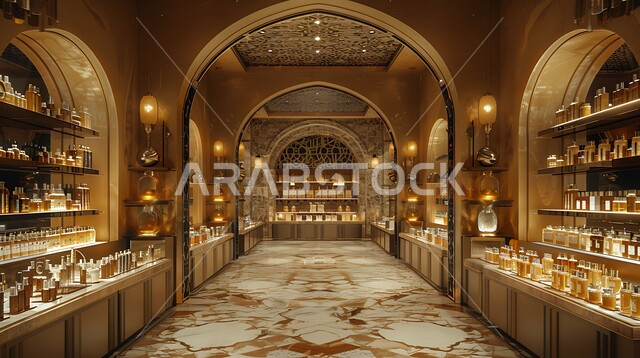  التصاميم والديكورات الداخلية الراقية للمتاجر، متجر فاخر لبيع العطور، أصالة العادات والتقاليد في المملكة العربية السعودية، التعطر والتطيب باطيب الروائح الخليجية الأصيلة، منتجات وطنية محلية سعودية