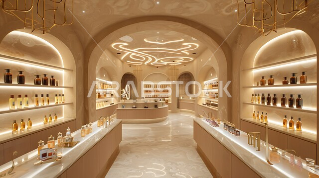  التصاميم والديكورات الداخلية الراقية للمتاجر، متجر فاخر لبيع العطور، أصالة العادات والتقاليد في المملكة العربية السعودية، التعطر والتطيب باطيب الروائح الخليجية الأصيلة، منتجات وطنية محلية سعودية