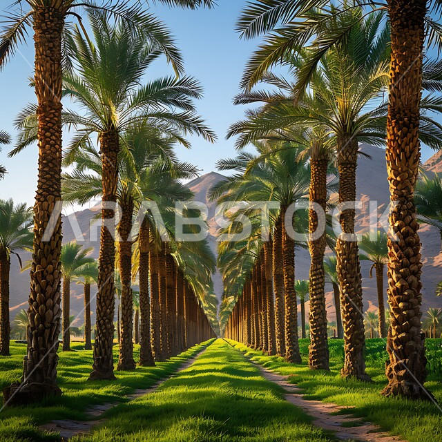 الاهتمام بالتشجير والزراعة، محاصيل ومنتجات وطنية محلية، مزارع إنتاج التمور، حقول أشجار النخيل المثمرة في المملكة العربية السعودية، الأراضي الزراعية و المحميات الطبيعية الخصبة، خلفيات الطبيعة