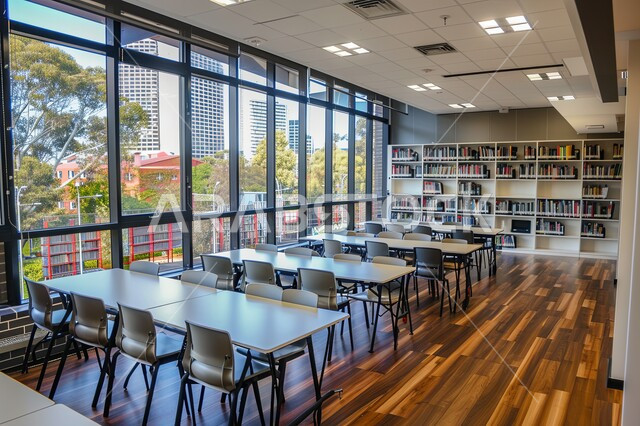 تصميم داخلي لمكتبة مليئة بالروايات والقصص المرتبة على الأرفف البيضاء، الديكورات الداخليه المتميزة، معالم وأماكن سياحية مشهورة في المملكة العربية السعودية, مكان للقراء ومحبي العلم والكتب والمعرفة، كتب ومجلدات ثقافية وعلمية