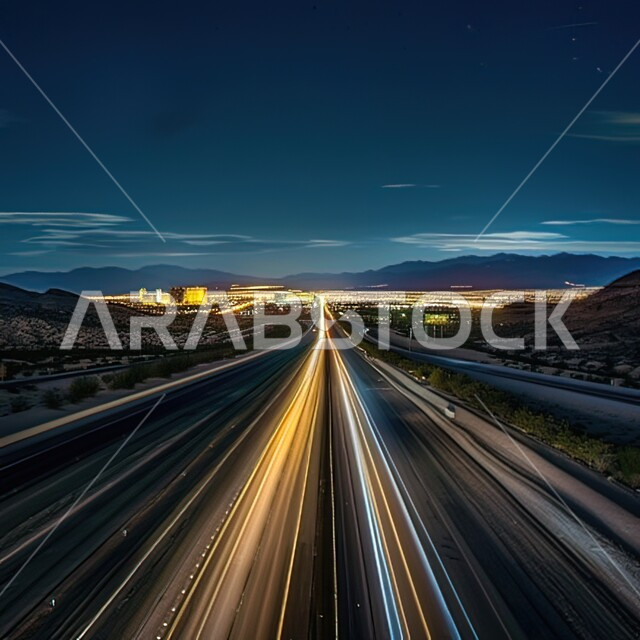 التطور العمراني والمعماري في المملكة العربية السعودية, خط سير السيارات, شوارع حديثة محددة بالخط الأصفر, إنارة الطرق العامة بشكل جيد في الليل