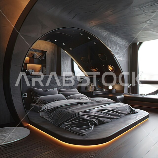 تصاميم وديكورات فاخرة لطائرات رجال الأعمال, الطيران الجوي السعودي, سرير حديث تم تصميمه خصيصاً من اجل الراحة في الجو, الاستفادة من التقنيات الحديثة والتكنولوجيا