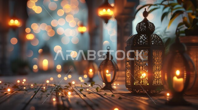 مصباح عربي تقليدي معدني، تحف رمضانية، فانوس رمضان، الإحتفال بقدوم شهر الخير، إضاءة وزينة المناسبات الإسلامية، ديكورات وأنوار رمضانية، اجواء دينية روحانية