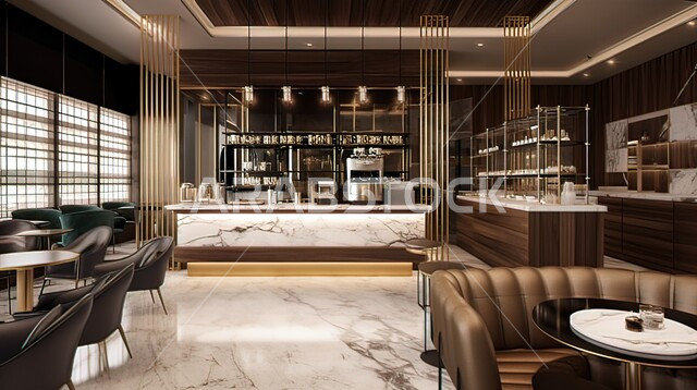 Modern design of luxury kitchens in the Kingdom of Saudi Arabia, lights, lights and home accessories, sophisticated interior decor for an elegant kitchen, architectural engineering art for villas and residential apartments