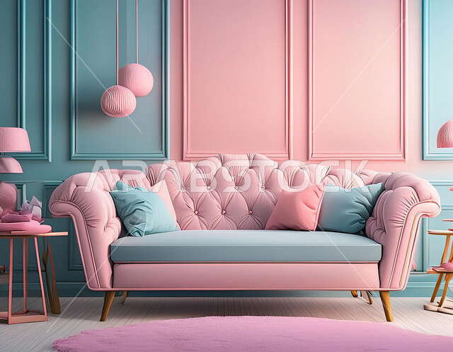 التحف والديكورات الداخليه الأنيقة، غرفة جلوس بألوان مميزة، غرف معيشه بتصاميم عصرية حديثه فاخرة، شقق وفلل سكنية في المملكة العربية السعودية، أثاث منزلي راقي ومريح