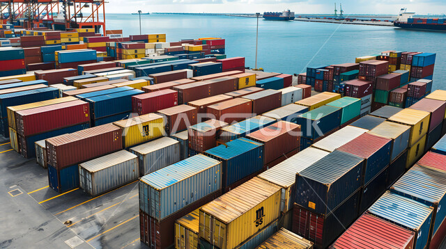 استخدام الوسائل المتطورة الحديثه في استيراد وتصدير البضاعة في السعودية, تجارة السلع والمنتجات المحلية عبر السفن في البحار، موانئ شحن البضائع و الحاويات التجارية، الاقتصاد البحري لنقل واستلام كونتينرات التخزين