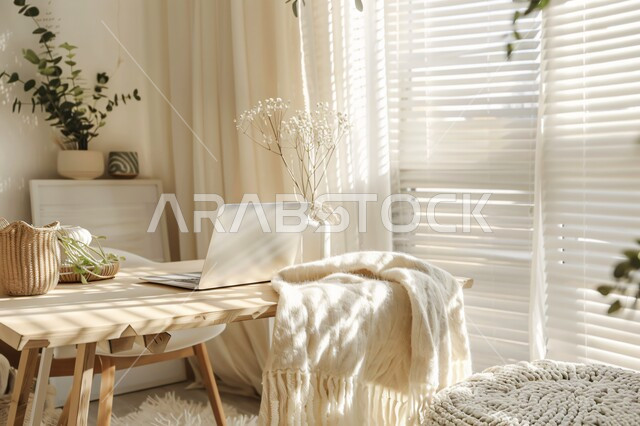 التحف والديكورات الداخليه الأنيقة, طاولة باللون الابيض بتصاميم فاخرة, التقنيات الحديثة المتطورة, شقق وفلل سكنية في المملكة العربية السعودية, أثاث منزلي راقي, ديكور عصري حديث