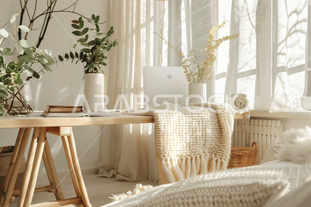  التقنيات الحديثة المتطورة, شقق وفلل سكنية في المملكة العربية السعودية, أثاث منزلي راقي, ديكور عصري حديث، التحف والديكورات الداخليه الأنيقة، طاولة باللون الابيض بتصاميم فاخرة