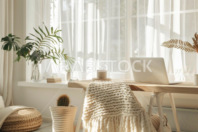 Advanced modern technologies, residential apartments and villas in the Kingdom of Saudi Arabia, upscale home furniture, modern contemporary decor, antiques and elegant interior decoration, a white table with luxurious designs