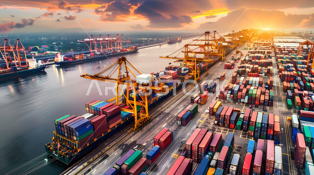 ميناء لنقل البضائع في المملكة العربية السعودية، التجارة والصناعة والاقتصاد البحري، محطة شحن وتعبئة الحاويات والبضائع التجارية، مرفأ تجاري لتوصيل السلع والمنتجات المحلية عبر السفن في البحار