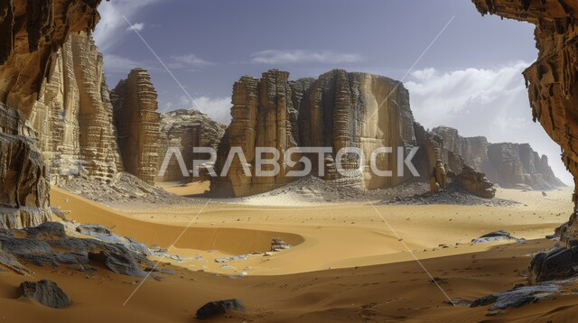 صحراء المملكة والآثار التاريخية القديمة, العراقة والأصالة والتراث السعودي, موقع أثري سياحي في المملكة العربية السعودية, الرمال الذهبية الناعمة في الصحاري الخليجية, التكوينات والتشكيلات الحجرية الأثرية