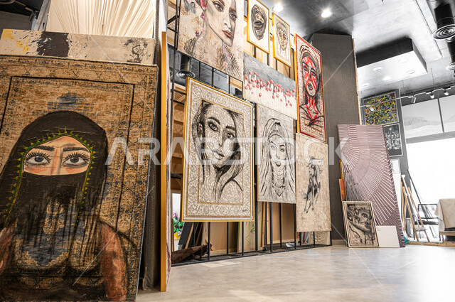 أشغال و صناعات يدوية مميزة , مفهوم الموهبة و الإبداع في الرسم , متحف للفنون الإبداعية ، معرض الرسومات و اللوحات التشكيلية في السعودية , رسوم جدارية معلقة , ورشة عمل فنية