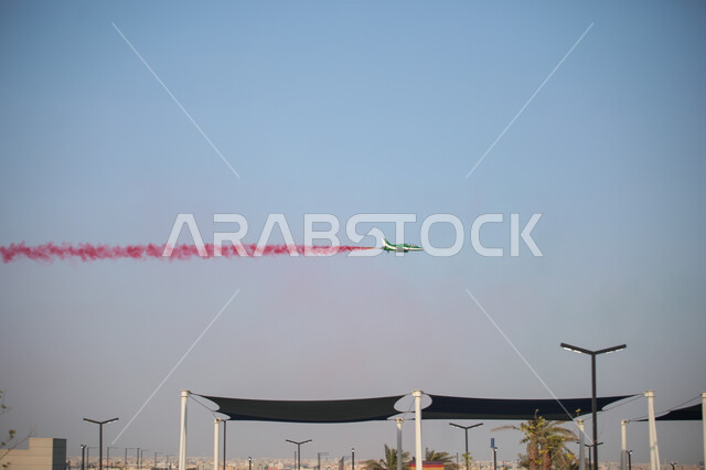 تقديم عروض جوية في سماء المملكة العربية السعودية، استعراض فريق الطيران باليوم الوطني السعودي، إظهار الولاء والحب للدولة السعودية، استذكار اليوم الوطني السعودي في 23 سبتمبر، فعاليات يوم العلم 11 مارس، الاحتفال بالاعياد والمناسبات الوطنية