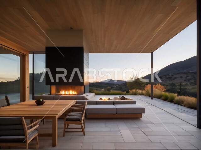 Distinctive outdoor seating and tourist resorts, modern architectural art for residential apartments and villas, modern designs for the swimming pool, interest in planting trees and green plants in the garden of a luxury residential complex