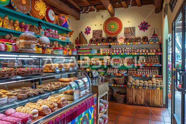 وصفات شعبية بنكهات مختلفة، متجر مليء بالمخبوزات والمعجنات العربية الشهيه من مخابز السعودية، مأكولات و وجبات افطار صحية ومغذية، ديكورات داخلية متميزة