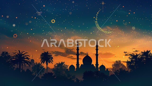 تصميم مسجد اسلامي متميز بالطبيعة ذات الأشجار الكثيفة, العبادة وأداء الصلاة في المساجد، خلفيات وديكورات رمضانية إسلامية، الفن الهندسي والمعماري للمساجد القديمة والحديثة