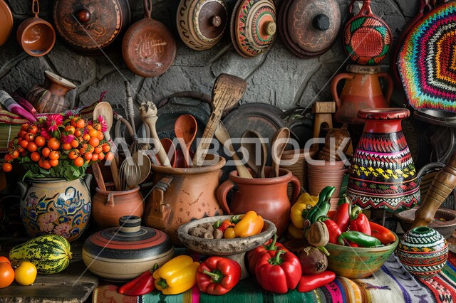 تحف و آثار ثراثية, متجر لبيع أواني الفخار في الأسواق الشعبية التقليدية في المملكة العربية السعودية, الأواني والمنتجات الفخارية المصنوعة من الطين، مهن وصناعات يدوية قديمة، شراء الهدايا التذكارية والفخارات الملونة والمزخرفة