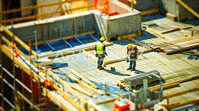 إنشاء الأساسات والهياكل للمشروعات السكنية والمصانع، التطور المعماري والحضاري في المملكة العربية السعودية، تشييد المباني والمشاريع الضخمة، مفهوم تحسين البنية التحتية للبلاد، أعمال البناء والمقاولات والتطوير العقاري