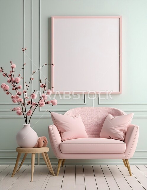 غرفة معيشه بتصاميم عصرية حديثة، غرفة جلوس بألوان هادئة, ديكورات داخلية بسيطة، إطار معلق على الحائط, تحف و إكسسوارات وأزهار, أثاث منزلي راقي، تصاميم عصرية، شقق وفلل سكنية، ديكور داخلي حديث