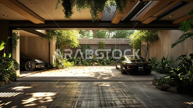Interest in planting green plants and trees, basement parking for luxury hotels, providing valet parking services for residents in the Kingdom of Saudi Arabia, means of transportation.