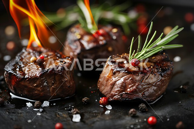  وجبات غذائية غنية بالبروتين ,مفهوم شواء اللحوم على الفحم, أصناف الأطعمة الشرقية، مطاعم ومطابخ المملكة العربية السعودية، صورة مقربة لمجموعة من قطع من الدجاج المحمر الشهية على منقل شواء