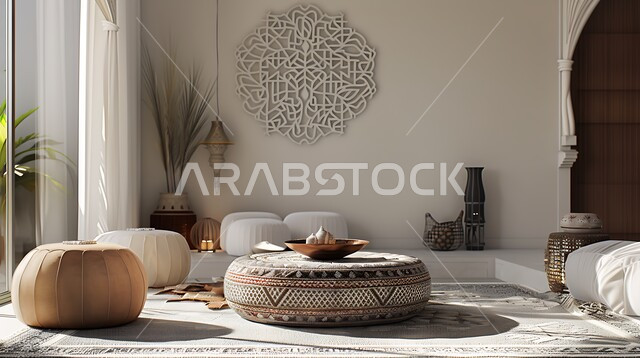 التصاميم الداخلية للغرف على الطراز الحديث، النوافذ والواجهات الزجاجية المتميزة، جلسة شعبية بسيطة، ديكور داخلي راقي للفلل والشقق السكنية في المملكة العربية السعودية