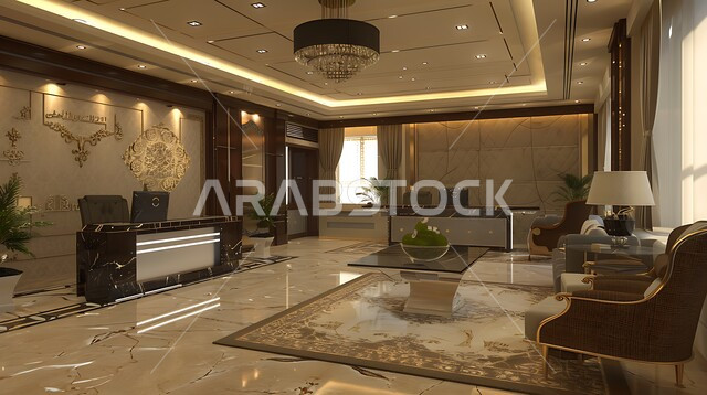 التصميم الراقي المزحرف لمدخل و مكان الاستقبال في الفندق ,التصاميم والديكورات الداخلية للفنادق والمنتجعات الفاخرة ,لوبي اوتيل بديزاينات عصرية حديثه، مكاتب وشركات تجارية في المملكة العربية السعودية