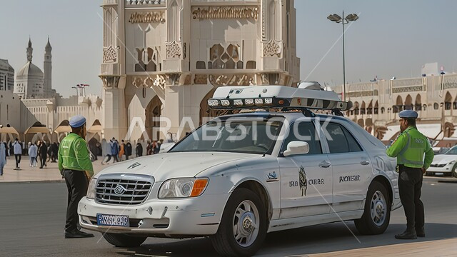  الحفاظ على الأمن والأمان في الإمارات العربية المتحدة، شرطة أبو ظبي لنشر الوعي المروري، سيارة حديثة تابعة لشرطة أبو ظبي