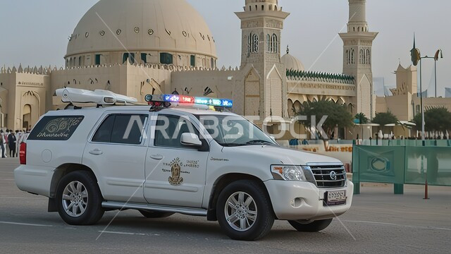  الحفاظ على الأمن والأمان في الإمارات العربية المتحدة، شرطة أبو ظبي لنشر الوعي المروري، سيارة حديثة تابعة لشرطة أبو ظبي