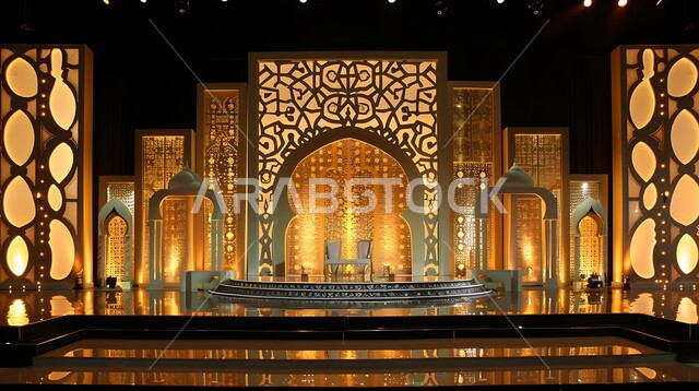 عساكم من عواده ,اكسسوارات و تحف و زينة وأنوار شهر رمضان المبارك، الاستعداد لاستقبال شهر الخير ,المنصات الاسلامية في الأعياد والمناسبات الدينية, خلفية زخارف اسلاميه ثري دي