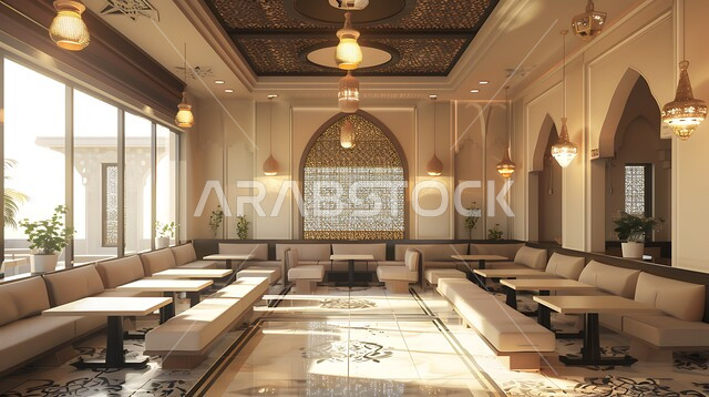 النوافذ والواجهات الزجاجية المطلة على الطبيعة، التصاميم الداخلية لغرف الجلوس على الطراز الحديث، غرفة معيشة مع أثاث منزلي فاخر باللون الابيض، ديكور داخلي راقي للفلل والشقق السكنية في المملكة العربية السعودية