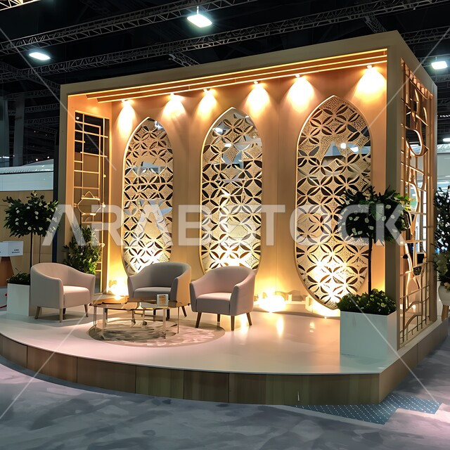  الجلسات الخارجية بأثاث مريح في وقت الليل, الاستعداد لاستقبال شهر الخير ،المنصات الاسلامية في الأعياد والمناسبات الدينية ,تحف واكسسوارات و زينة وأنوار شهر رمضان المبارك، عساكم من عواده ،خلفية زخارف اسلاميه ثري دي