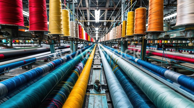 صناعة الغزل والنسيج ، مهن وحرف وصناعات شعبية، صناعة النسيج في مصانع المملكة العربية السعودية، آلة نسيج المنسوجات التقليدية، مجموعة من الخيطان والاقمشة الملونة