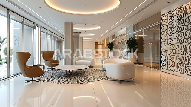 لوبي اوتيل بديزاينات عصرية حديثه، التصاميم والديكورات الداخلية للفنادق والمنتجعات الفاخرة, التصميم الراقي لردهة ومدخل الاستقبال في الفندق، مكاتب وشركات تجارية في المملكة العربية السعودية