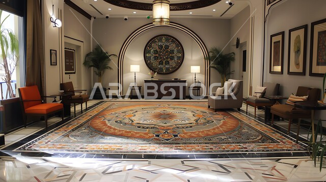 لوبي اوتيل بديزاينات عصرية حديثه، التصاميم والديكورات الداخلية للفنادق والمنتجعات الفاخرة, التصميم الراقي لردهة ومدخل الاستقبال في الفندق، مكاتب وشركات تجارية في المملكة العربية السعودية