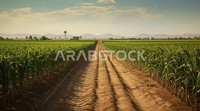 منتجات ومحاصيل وطنية محلية، أنظمة الري الحديثة والمتطورة، مزارع المملكة العربية السعودية، مساحات وأراضي زراعية واسعة، الاهتمام بزراعة الأشجار والنباتات الخضراء