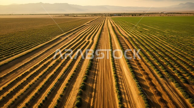 محاصيل ومنتجات وطنية محلية، أنظمة الري الحديثة والمتطورة، مزارع المملكة العربية السعودية، مساحات وأراضي زراعية واسعة، الاهتمام بزراعة الأشجار والنباتات الخضراء