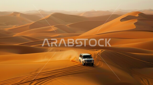 الاستمتاع بممارسة الهوايات المفضلة، مغامرة شيقة على الرمال الذهبية الناعمة في صحاري الامارات العربية المتحدة، مغامرات سفاري على الكثبان الرملية، قيادة سيارة الدفع الرباعي ( التطعيس ) وسط الصحراء، أنشطة صحراوية ممتعة