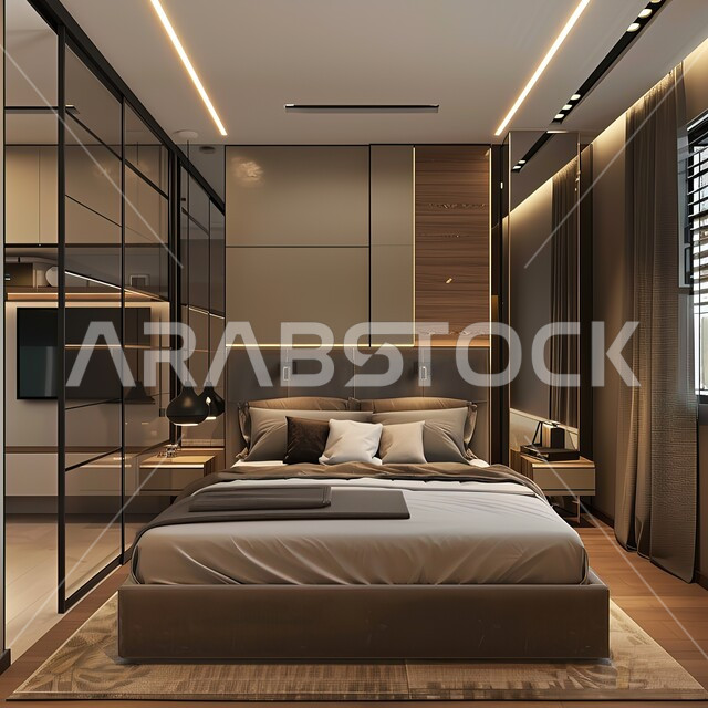 إكسسوارات وتحف عصرية، المنتجعات والفنادق المصممة بالطرق الحديثة، فن الهندسة المعمارية والديكور، سرير ووسائد مريحة، أثاث منزلي راقي وأنيق، تصميم داخلي لغرفة نوم بأسلوب حديث، فلل وشقق سكنية بديكورات متطورة