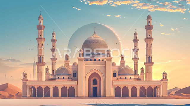 التقرب إلى الله تعالى بالعبادة، أماكن ومعالم اسلامية مقدسة، الديكورات والتصاميم الهندسية المعمارية لبناء المساجد في المملكة العربية السعودية، المآذن و القبب على الطراز الإسلامي العصري الحديث