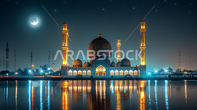 التقرب إلى الله تعالى بالعبادة، أماكن ومعالم اسلامية مقدسة، الديكورات والتصاميم الهندسية المعمارية لبناء المساجد في المملكة العربية السعودية، المآذن و القبب على الطراز الإسلامي العصري الحديث