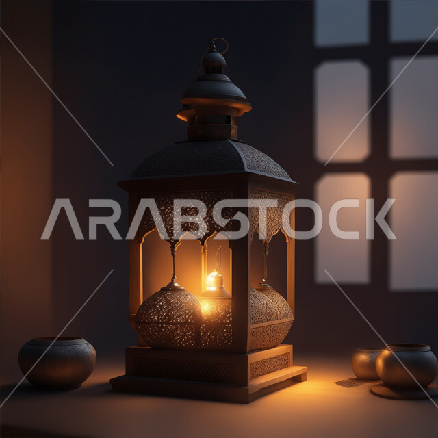 المناسبات والأعياد الدينية الاسلامية، الاكسسوارات والتحف على الطراز الاسلامي، فانوس عربي معدني مزخرف مضيئ، الأجواء الرمضانية الروحانية, ديكورات وتصاميم متميزة لزينة وإضاءة شهر الخير، استقبال شهر رمضان المبارك